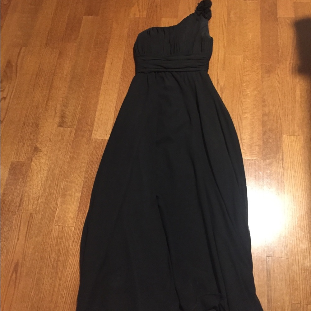 Mori Lee 1 shoulder dress- black